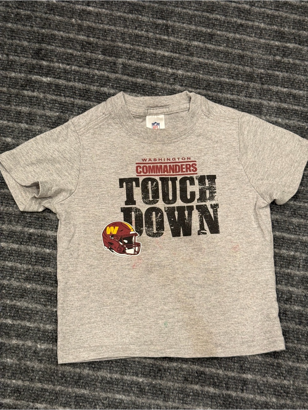 NFL Washington Commanders Gray 'Touchdown' Tee
